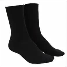 Kit meia 3 pares preto algodão cano alto sport