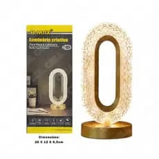 Luminária de Mesa  Touch Leitura  Lâmpada de Quarto de luxo Nórdico Cristal Acrílico Led de 3 Cores