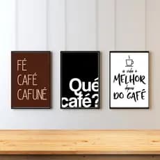 Placas/Quadros Decorativos - Frases para apaixonados por Café