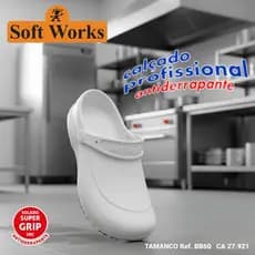 calçado bb60 soft works hotelaria cozinha hospital epi antiderrapante c.a