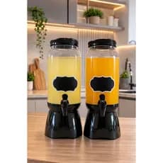 Suqueira de Plástico com Torneira e Base Suporte 3,6 Litros Para Sucos Água Bebidas e Produtos de Limpeza