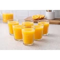 Jogo 6 Copos de Vidro 360ml Resistente Original Conjunto de Copos  Kit com 6 Copos Dia a Dia Copo  Vidro Suco Agua Chá