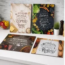 Tábua de Corte de Vidro Temperado Clink 20x30 Antibacteriana Antiderrapante Tábua de Cozinha de Vidro Cink