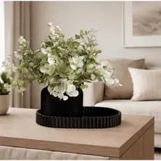 vaso decorativo com bandeja -design moderno