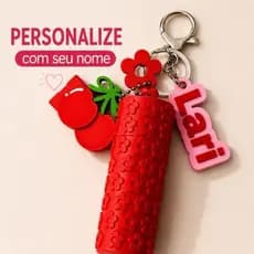 Chaveiro Porta Batom Personalizado com Nome Abridor Presente Criativo Dia Dos Namorados