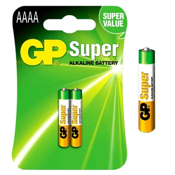 Pilha Alcalina AAAA GP Super Bateria 4A Mini 2 unidades