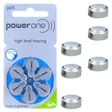 Pilha Auditiva 675 Power One Bateria Pr44 6 unidades
