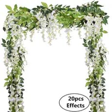 180cm/Piece Flores Artificiais Wisteria Garland-Vine Rattan Para Jardim Doméstico Cerimônia De Casamento Ao Ar Livre Arco Decoração Floral