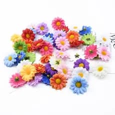 Margarida Artificial , 50PCS Gerber Crisântemo Flores De Cabeças Para Decoração De Casamento Casa