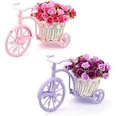 Artificial Bicicleta Flor De Mesa Planta De Suporte Ornamento Seda Expositor Conjunto Flutuador Para Decoração De Festa De Casamento Em Casa Escritório