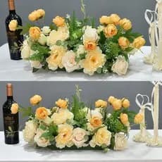 Peças Centrais De Mesa De Flores Pré-Fabricadas Para Sala De Jantar De Casamento Peônia Artificial Decorações Hortênsia