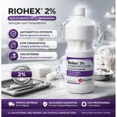 Clorexidina 2% Degermante Com Tensoativos Rioquimica 1 Litro - Sabonete Antisséptico Para Mãos