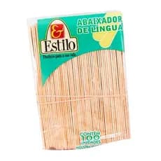 Abaixador de Língua Palito Madeira 100 unidades.Estilo