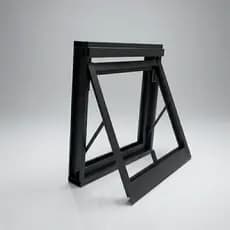 Janela Vitrô Basculante Sem Vidro Maxim Ar 50x50 Aço Galvanizado Sem Grade Banheiro e Lavanderia- LH