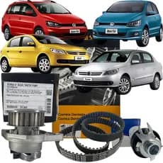 Kit Correia Dentada Tensor Bomba D'agua - Gol AT 1.0 8V / Gol Power 1.0 8V / Gol G5 e G6