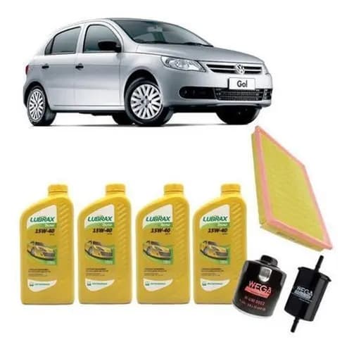 Kit Troca De Óleo Gol 1.0 G5/G6 Lubrax 15W40 Semisintetico
