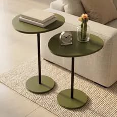 Conjunto 2 Mesa Lateral Orgânica Vitta Monopé Mesa de Canto e Apoio Para Decoração Moderna LH Móveis