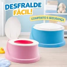 Penico Troninho Infantil Com Tampa Assento Sanitário Para Desfralde Pinico Menina Menino Privadinha