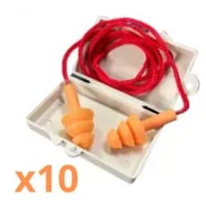 Kit 10 Protetor Auricular 14dB Freitas CA 18189 Plug Silicone Seguranca Auditiva Obras Industria