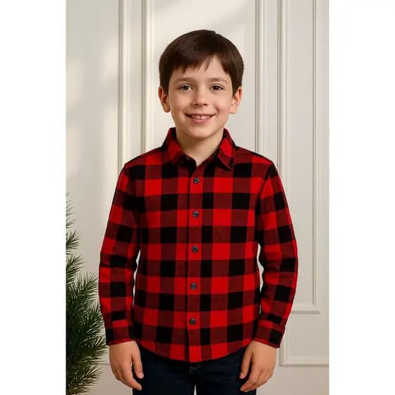 Blusa camisa Xadrez infantil Unissex Flanelada Festa Junina