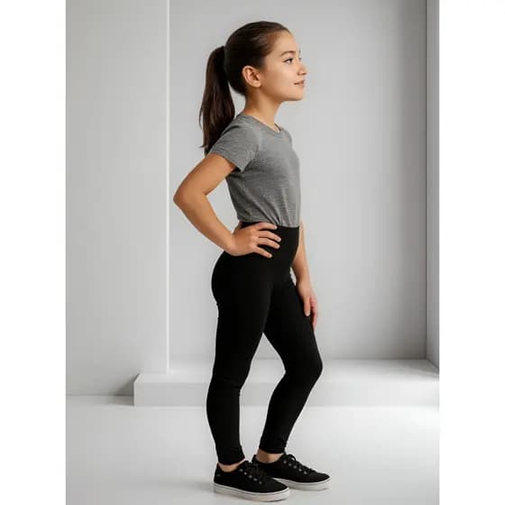 Calça Legging Moda Infantil Lisa Confortável Escolar, legue menina, legging infantil tamanho 2 Ao 14