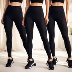 Kit 3 Calças legging feminina, calça legging academia fitness confortável, legging academia, legue
