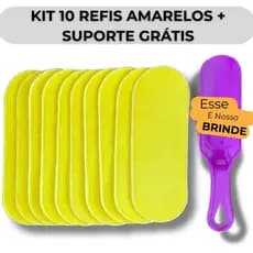 Kit 10 Refil Lixa para Pé Amarela + Suporte Grátis | Pedicure Profissional