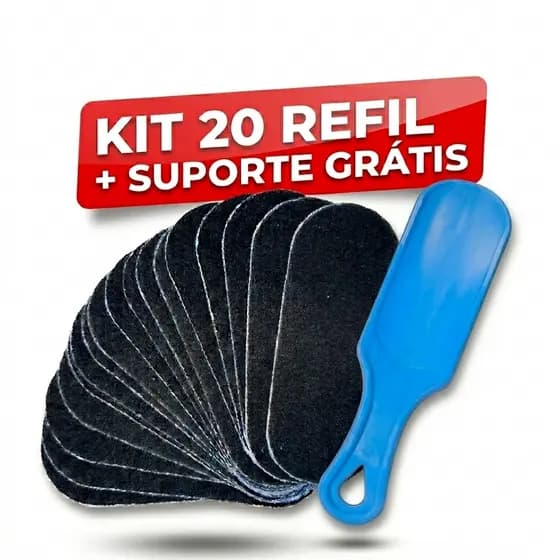 Kit 20 Refil Lixa De Pé Adesiva P/ Podóloga + Suporte Grátis