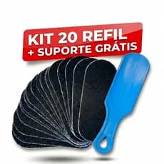 Kit 20 Refil Lixa De Pé Adesiva P/ Podóloga + Suporte Grátis