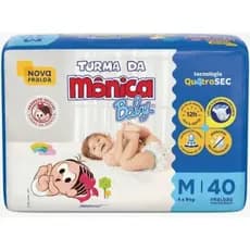 Fralda Turma da Mônica Baby M40 G32 XG26 Pacote Econômico Alta Absorção Conforto Infantil Original