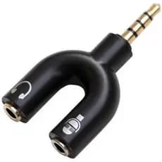 Adaptador Y P2 para P3 Splitter Áudio e Microfone 3.5mm | Divisor de Som para Fone de Ouvido e Headset (SPLITTER-Y)