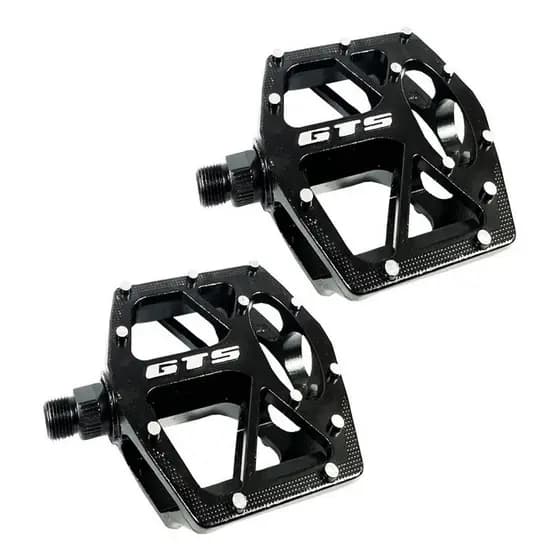 Pedal Plataforma Big GTS Bike Aluminio Preto Rosca Grossa 9/16 Mtb