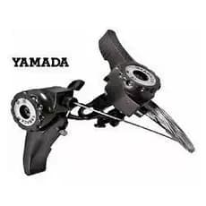 Alavanca Trocador Passador de Marcha 18 e 21 V. Bike Nylon C/Cabos Bicicleta