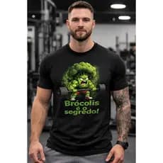 Camiseta Meme Brocolis é o Segredo Academia Gym Masculino Feminino Unissex Algodão 100% Fio 30.1