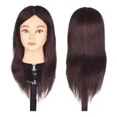 Cabeça De Treino Manequim Corte Penteados Boneca Natural 50% Mista Cabeleireiro Suporte