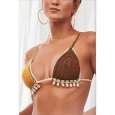 TOP BIQUINE COM BUZIO CROCHE/ TOP DE BUZIO