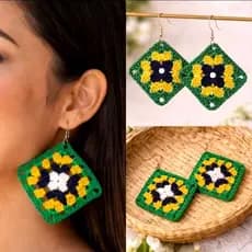 Brinco do Brasil croche/ square de croche brasil quadradinho da vovo