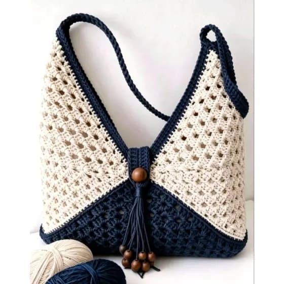 Bolsa transversal em Croche pratica e leve