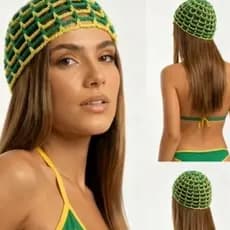 Touca Headpiece Brasil Verde e amarelo / acessórios Copa do mundo