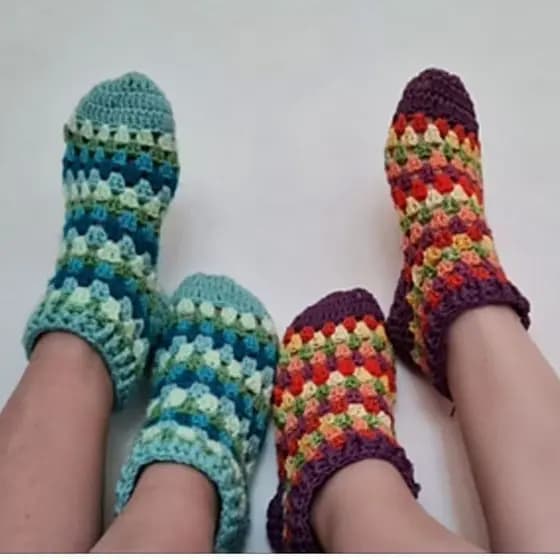 Pantufa Meias de Crochê Artesanais | Conforto para seus Pés