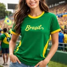 Camisa Comemorativa Brasil Seleção Copa 2026 Feminino Masculino