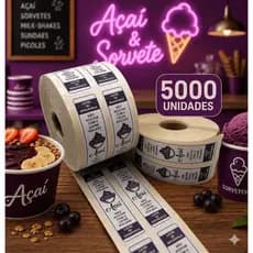 5000 Unidades Lacres Adesivos de Segurança Para Açaí Inviolável a Prova D'água Personalizado