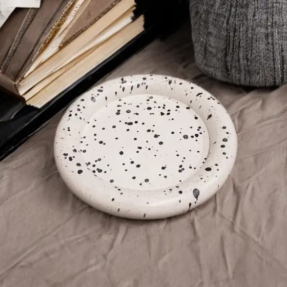 Bandeja Artesanal Decorativa Multiuso 11,5cm | Base para Vela, Suculenta, Joias, Anéis