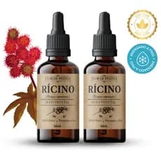 Kit 2 Óleo Vegetal de Rícino(Mamona) 100% Puro 50ml| Fortalece os Fios e Ajuda no Crescimento dos Fios