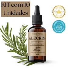 Kit 10 Óleos Vegetal de Alecrim 30ml 100% puro | Crescimento e Fortalecimento Capilar