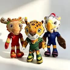 2026 Megamo Copa do Mundo Mercadoria Hercules Cup Mascote Boneca de Pelúcia Chaveiro