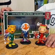 2026 Momeijia Copa do Mundo Mercadoria Mascote de Futebol Chaveiro Hercules Cup Trophy