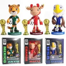 2026 Meijiamo Copa do Mundo Mascote Mercadoria Hercules Cup Figura Enfeites de Futebol Lembranças