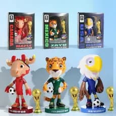 2026 Momeijia Copa do Mundo Mercadoria Futebol Mascote Chaveiro Hercules Cup Troféu Pingente Tema Decoração