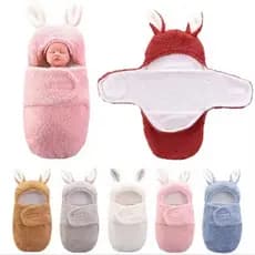 Cobertor Saco de dormir Bebê coelhinho soft e sherpa.